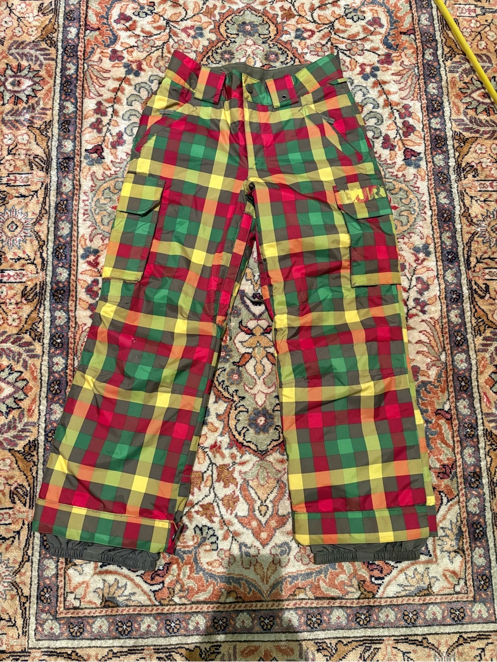 Burton Multicolor Plaid Snowboard Pants Technical Snow Pants - unisex